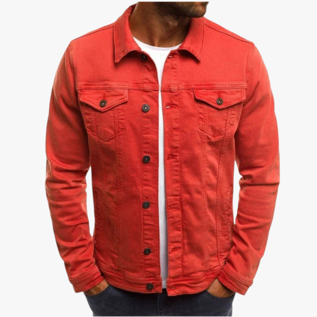Herren-Jeansjacke für den Winter mit Knöpfen