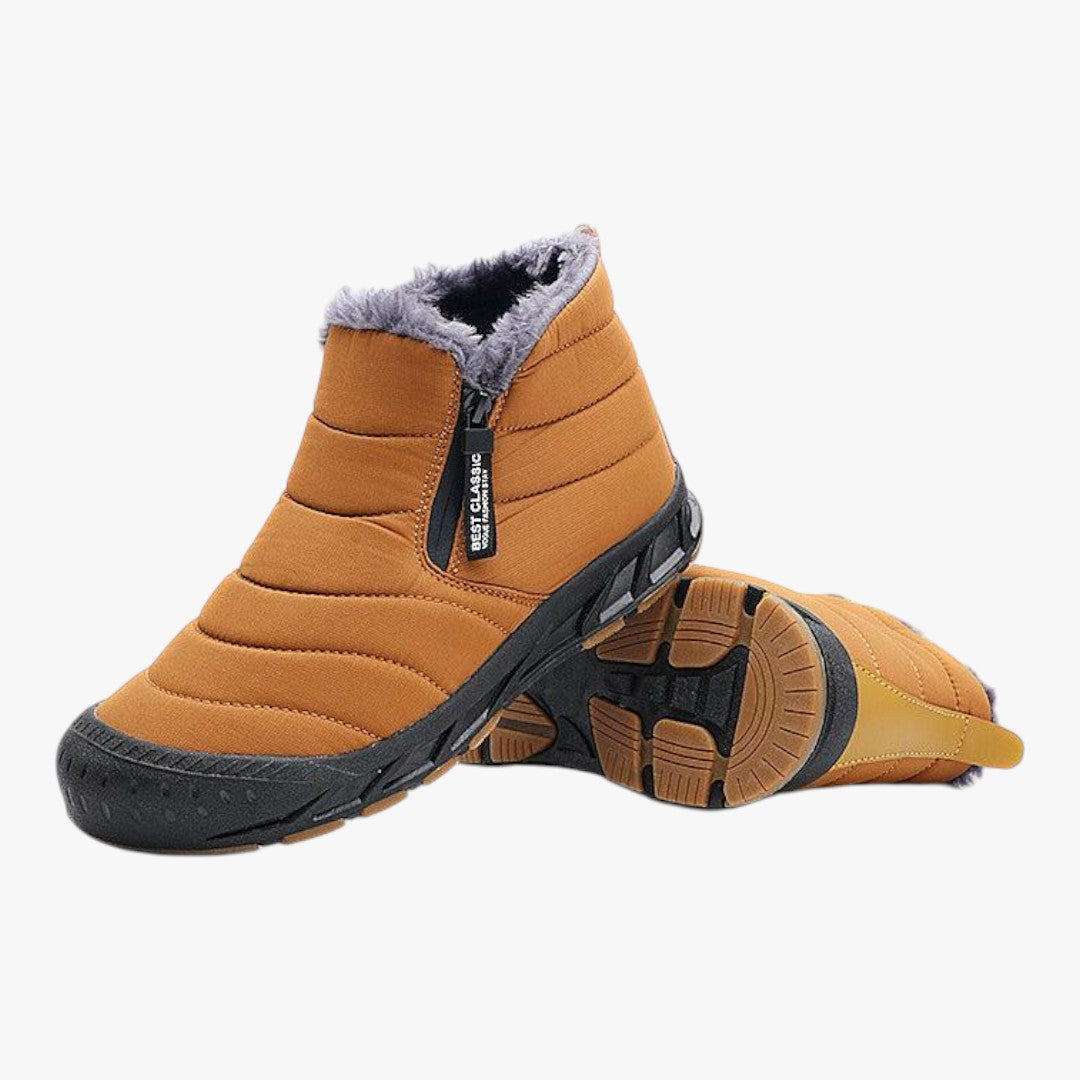 Gefütterte Herren Winterstiefel mit Reißverschluss