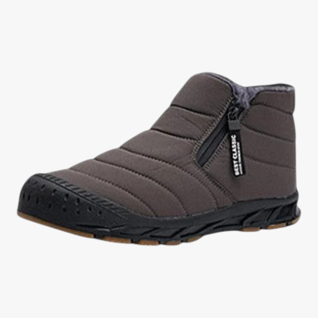 Gefütterte Herren Winterstiefel mit Reißverschluss