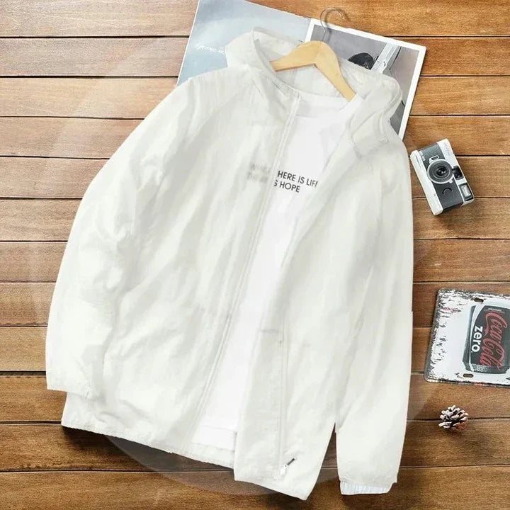 Herren ultraleichte Sommer und Übergangs Jacke | Mit Kapuze