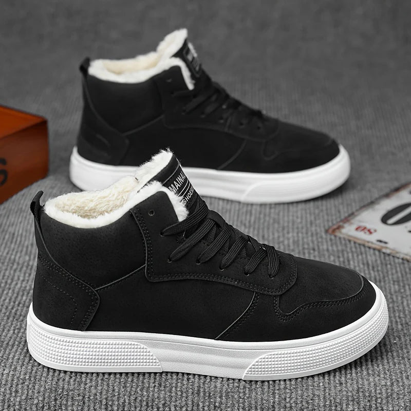 Hohe Herren Winterschuhe | mit Schnürung und Futter