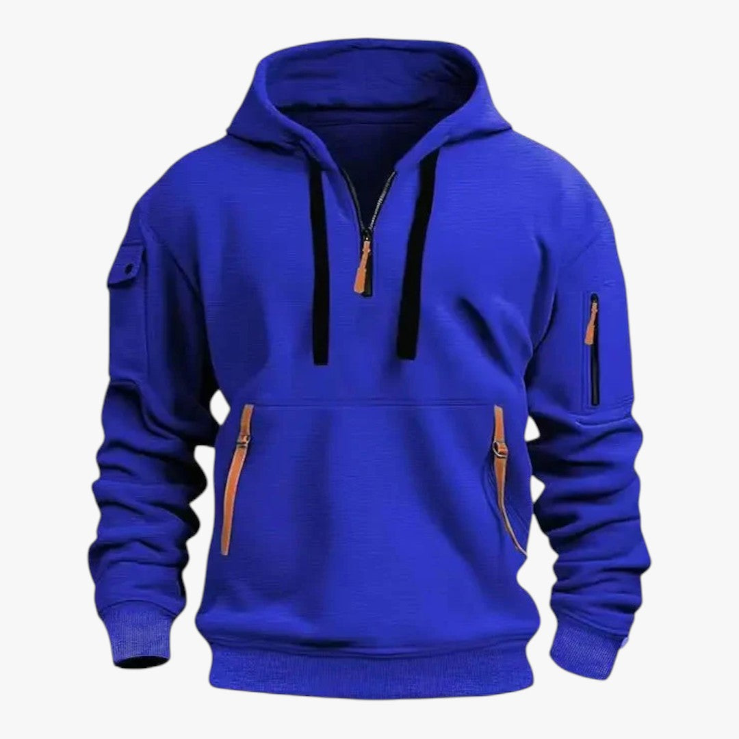 Herren Kapuzenpullover mit Reißverschluss und Taschen