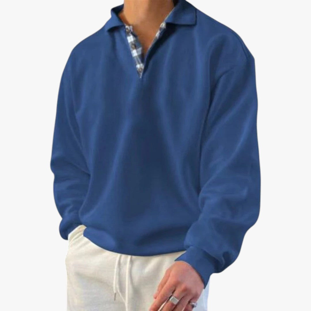 Oversize Pullover für Herren mit V-Ausschnitt
