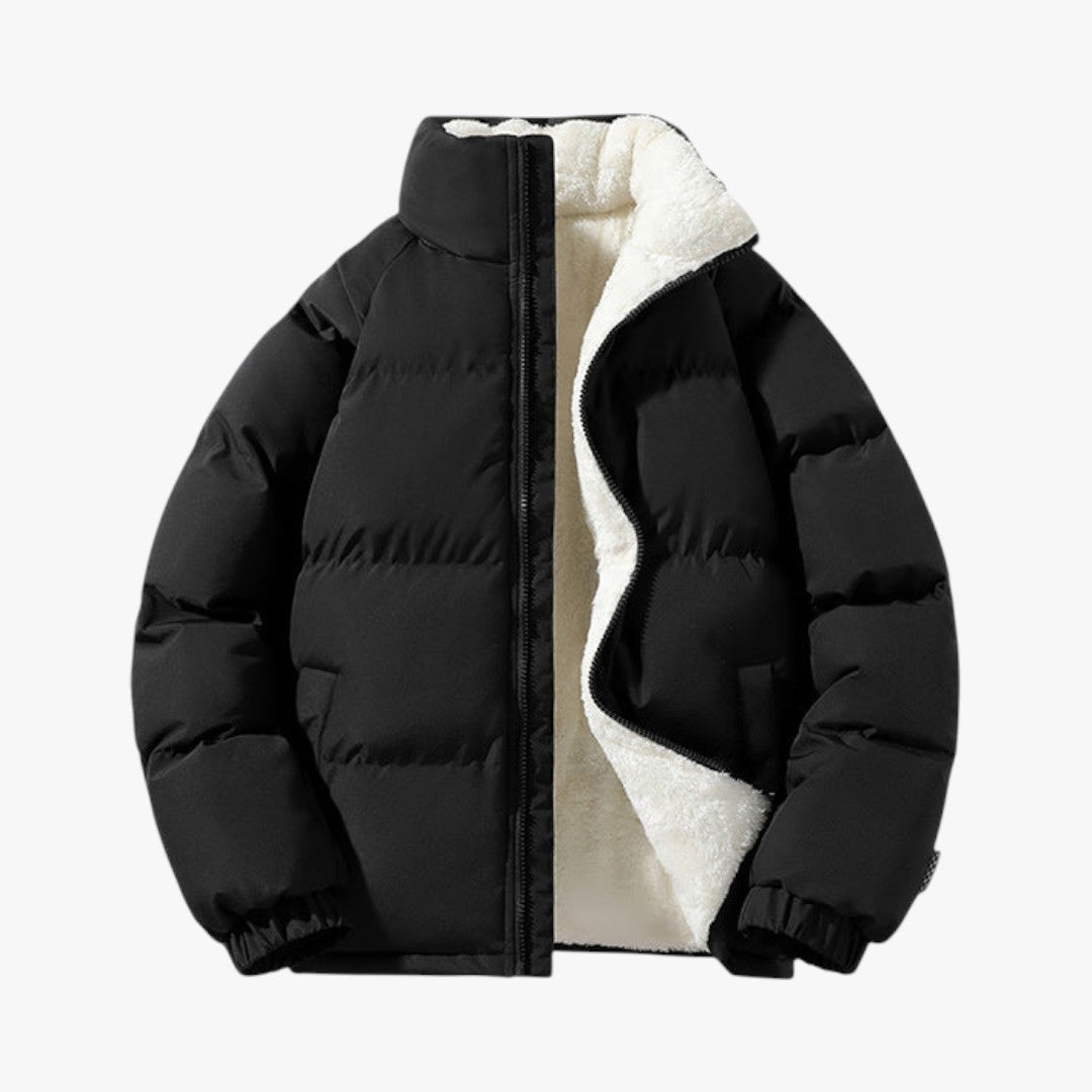Gefütterte Winter Pufferjacke für Herren | Kurz