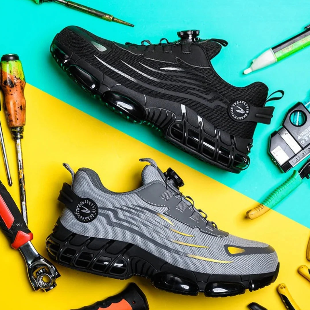 Herren-Sicherheitsschuhe mit elastischen Seitenteilen | Winter