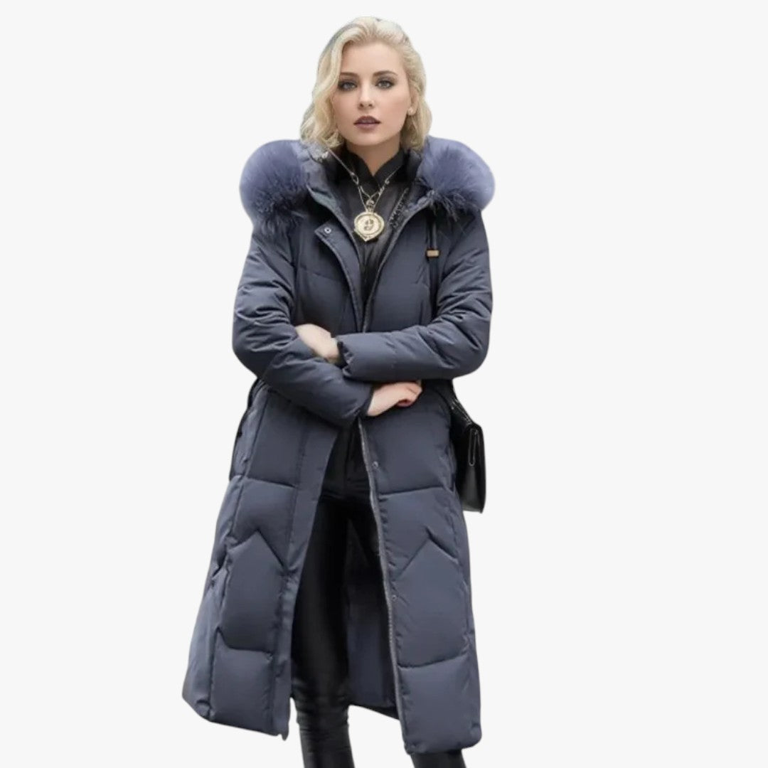 Damen-Winterdaunenjacke mit Kapuze | Mantel