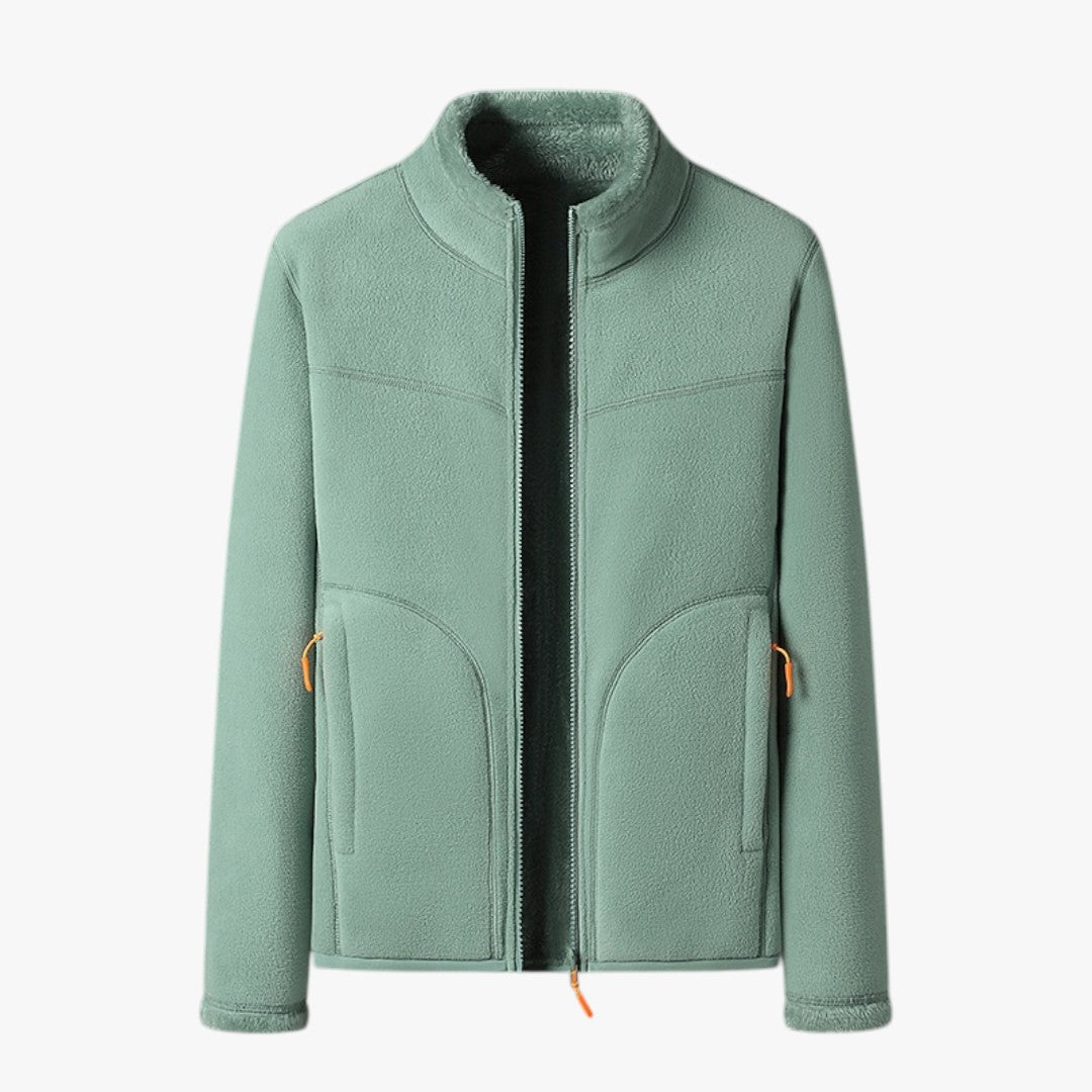 Damen Fleece Winter Skijacke mit Reißverschluss | Kurz