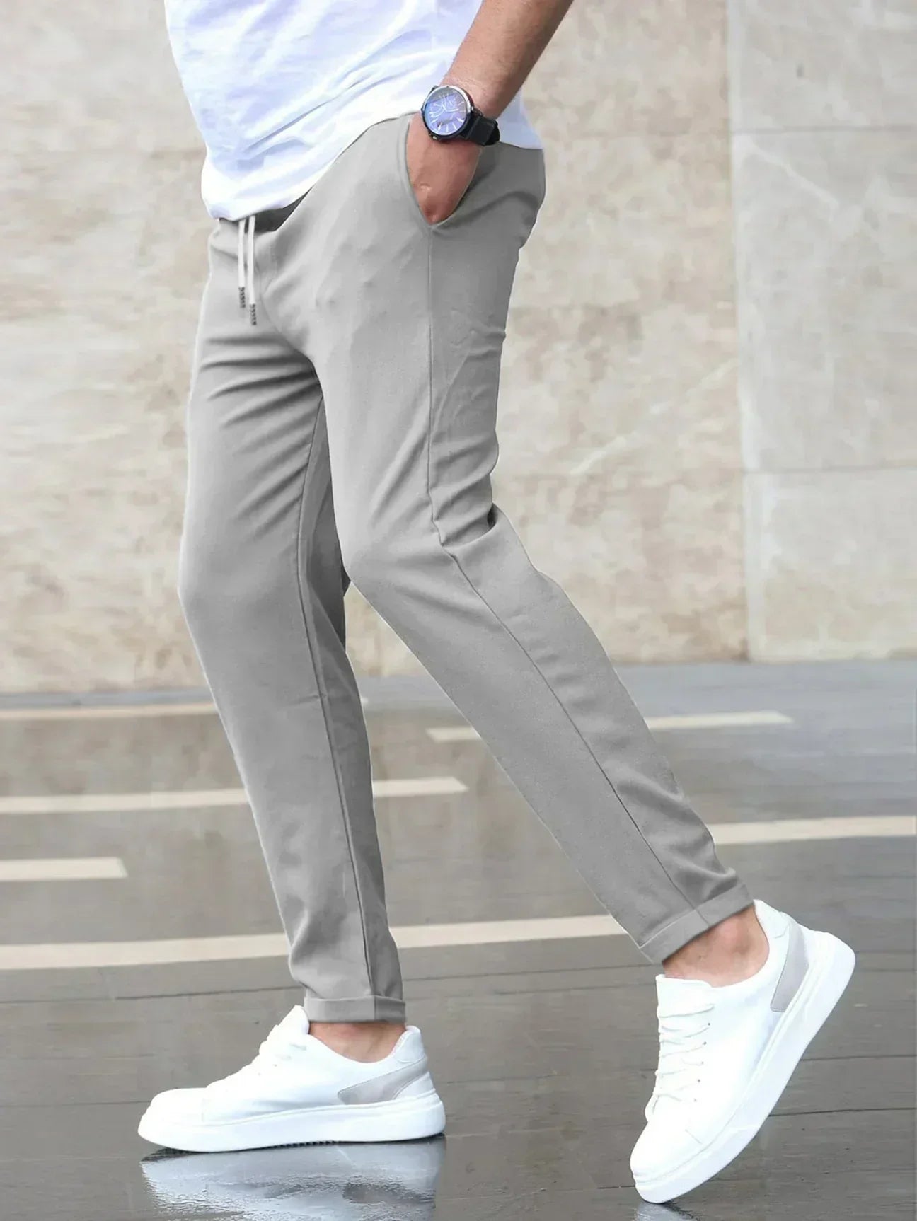 Herren Stretch Hose bequeme und schlanke Passform | Atmungsaktif und formstabil | Ideal für Freizeit und im Büro