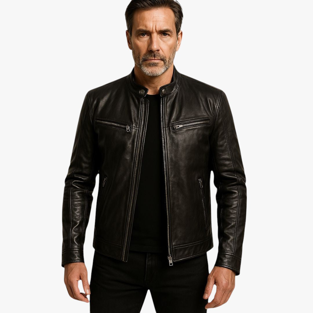 Herren Winter Motorradjacke mit Reißverschluss