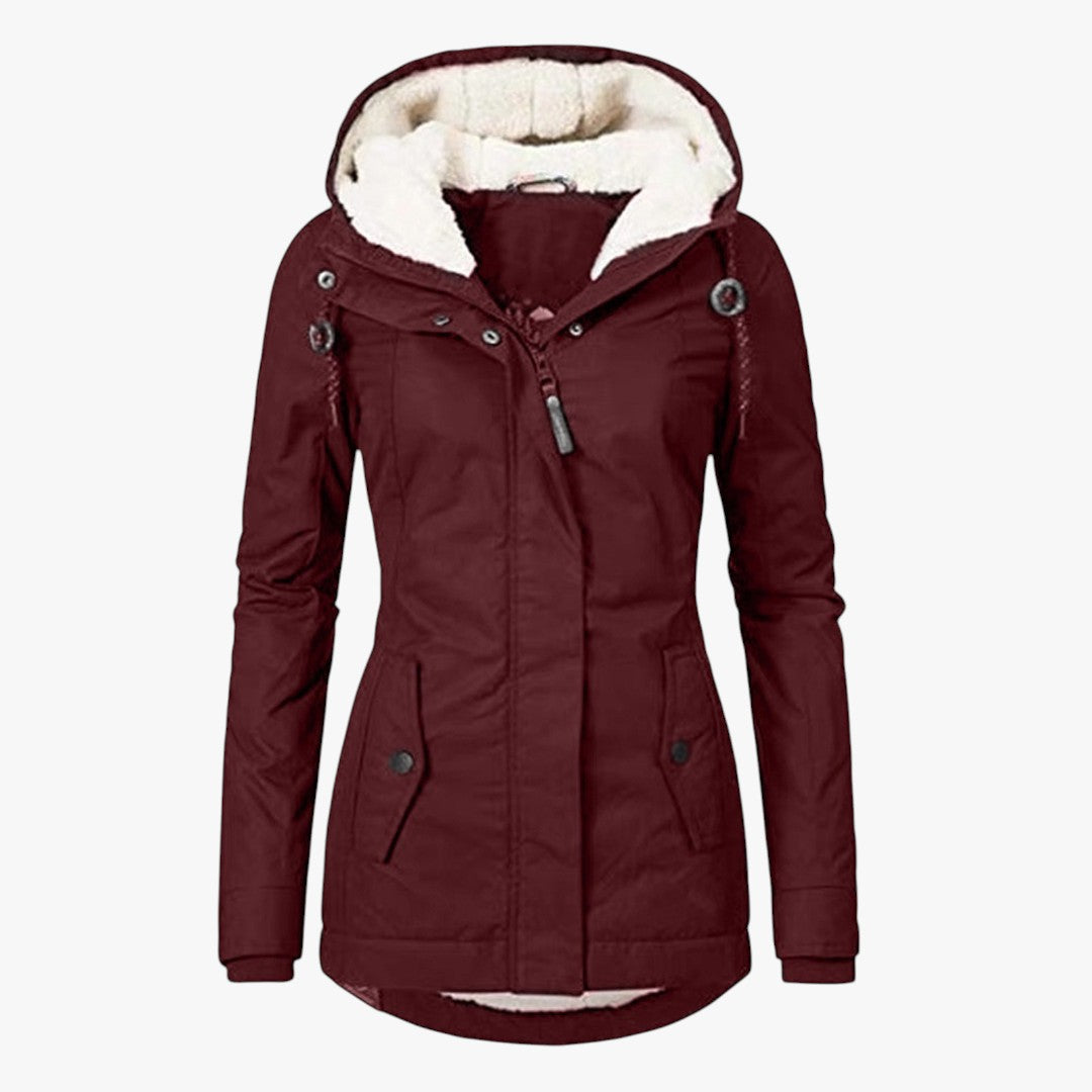 Damen Parka Winter Mantel mit Kapuze | Lang