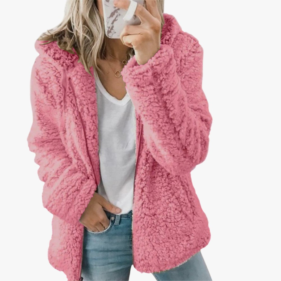 Damen Winter Teddy Fleecejacke | Lang