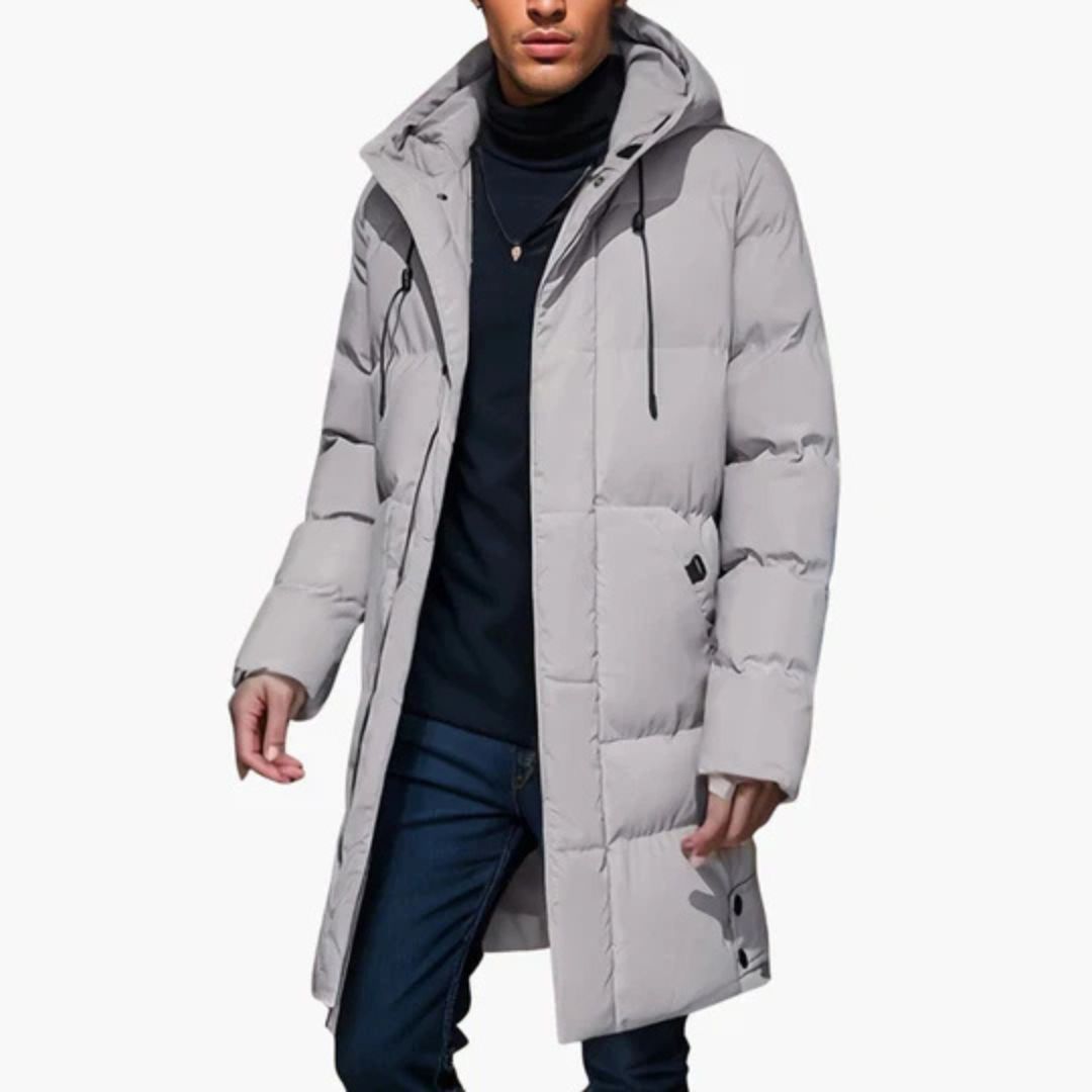 Herren Parka Winterjacke mit verstellbarer Kapuze | Lang