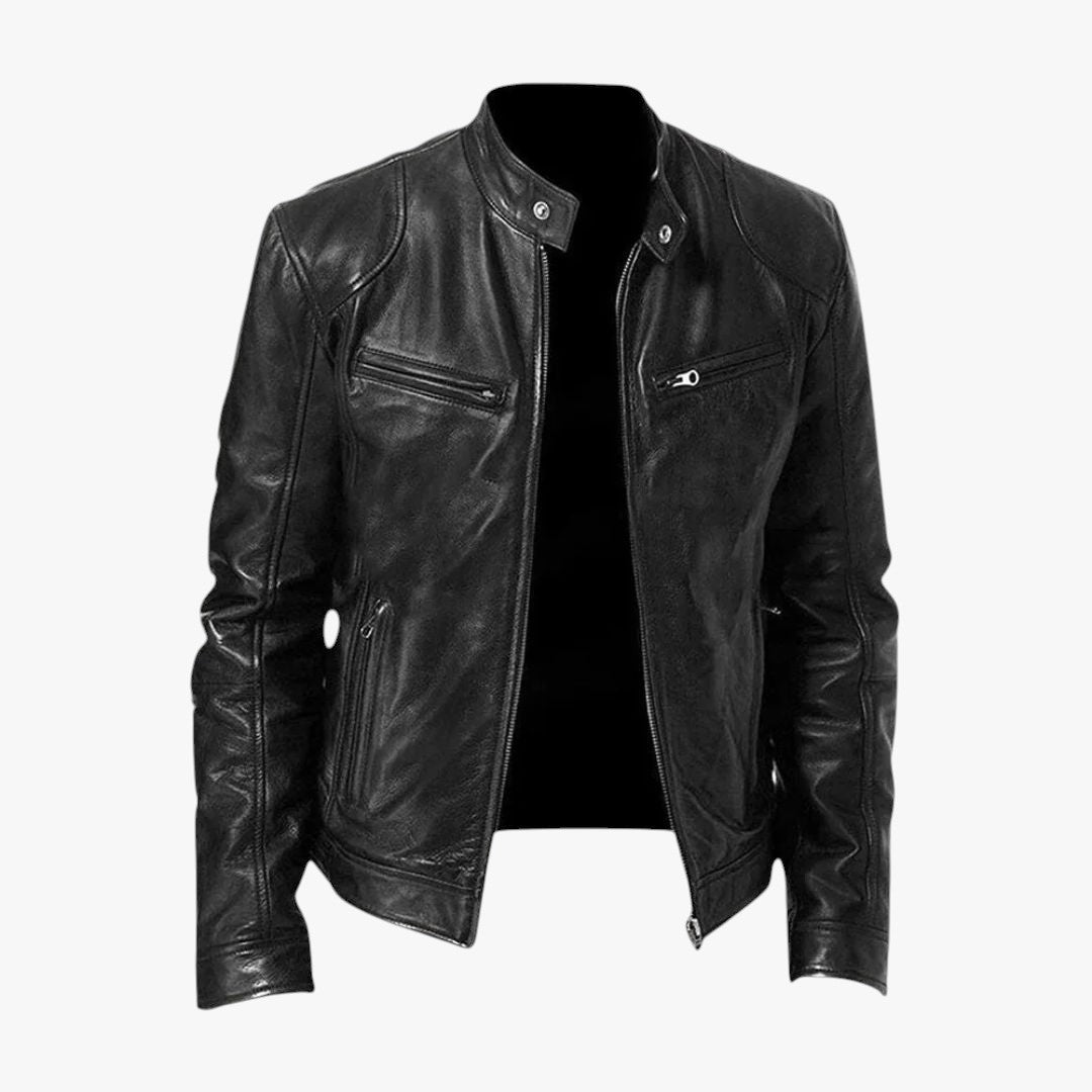 Herren Winter Motorradjacke mit Reißverschluss