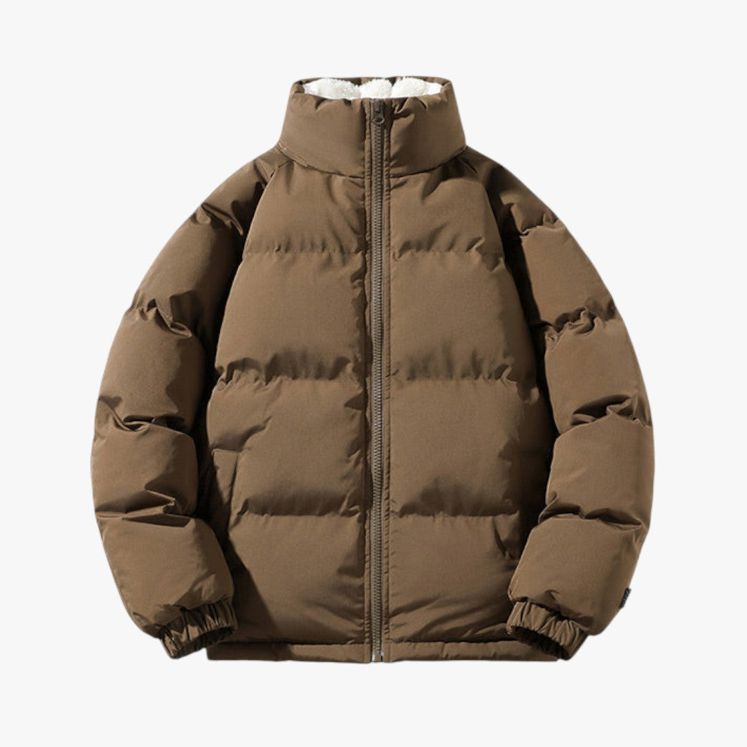 Gefütterte Winter Pufferjacke für Herren | Kurz