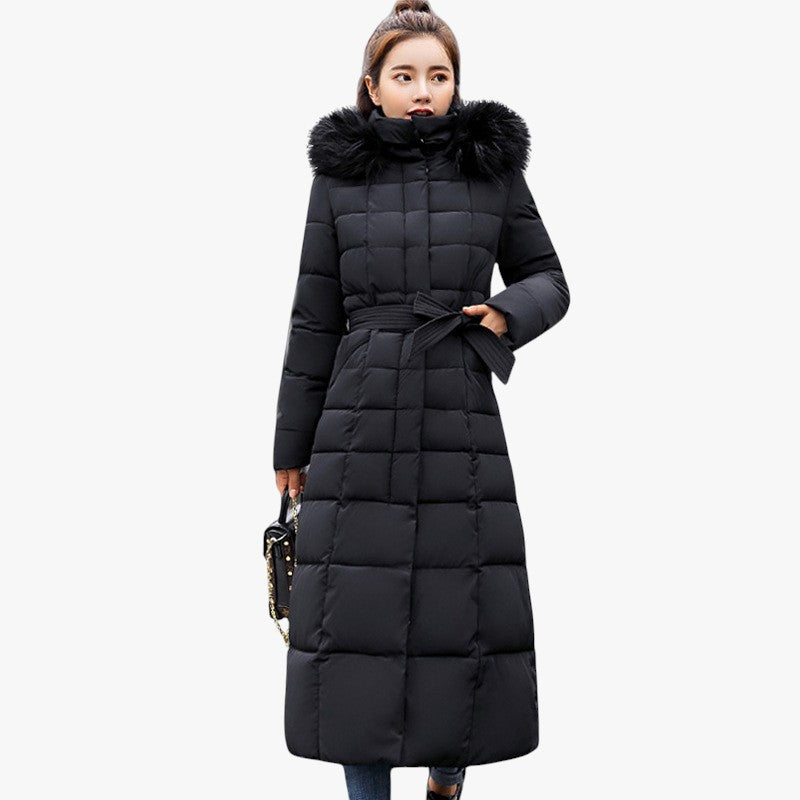 Damen Parka Winterjacke mit Kapuze | Lang