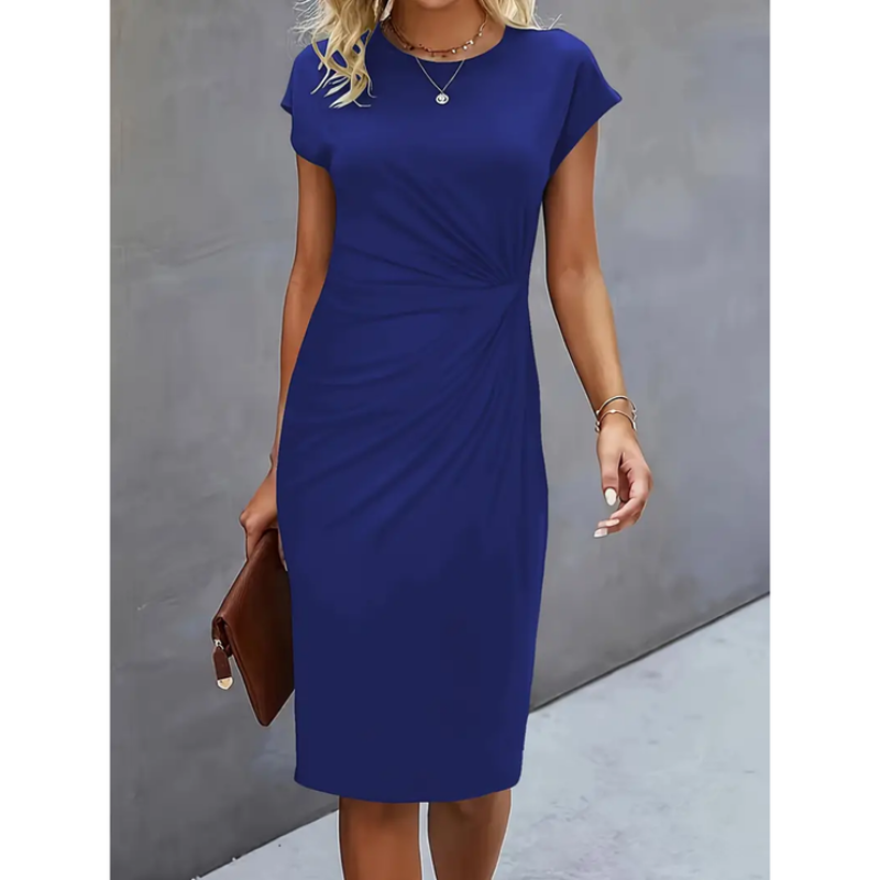 Formelles und elegantes midi kurzarm Kleid
