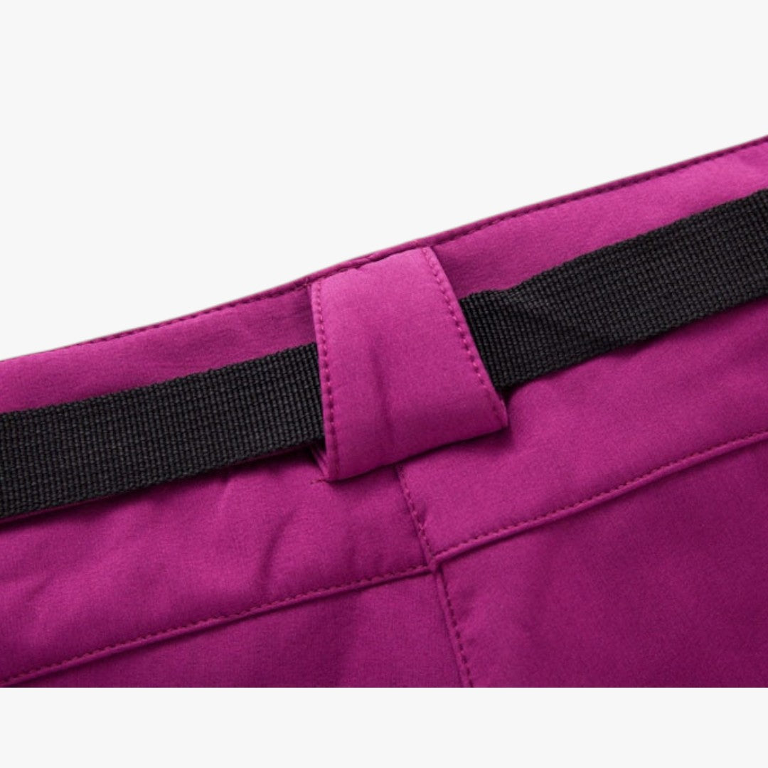 Warme Damen-Skihose mit Gürtel | Winter-Wanderhose