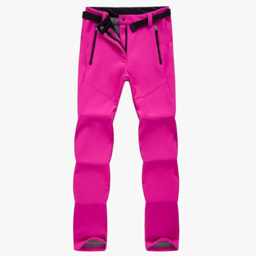 Warme Damen-Skihose mit Gürtel | Winter-Wanderhose