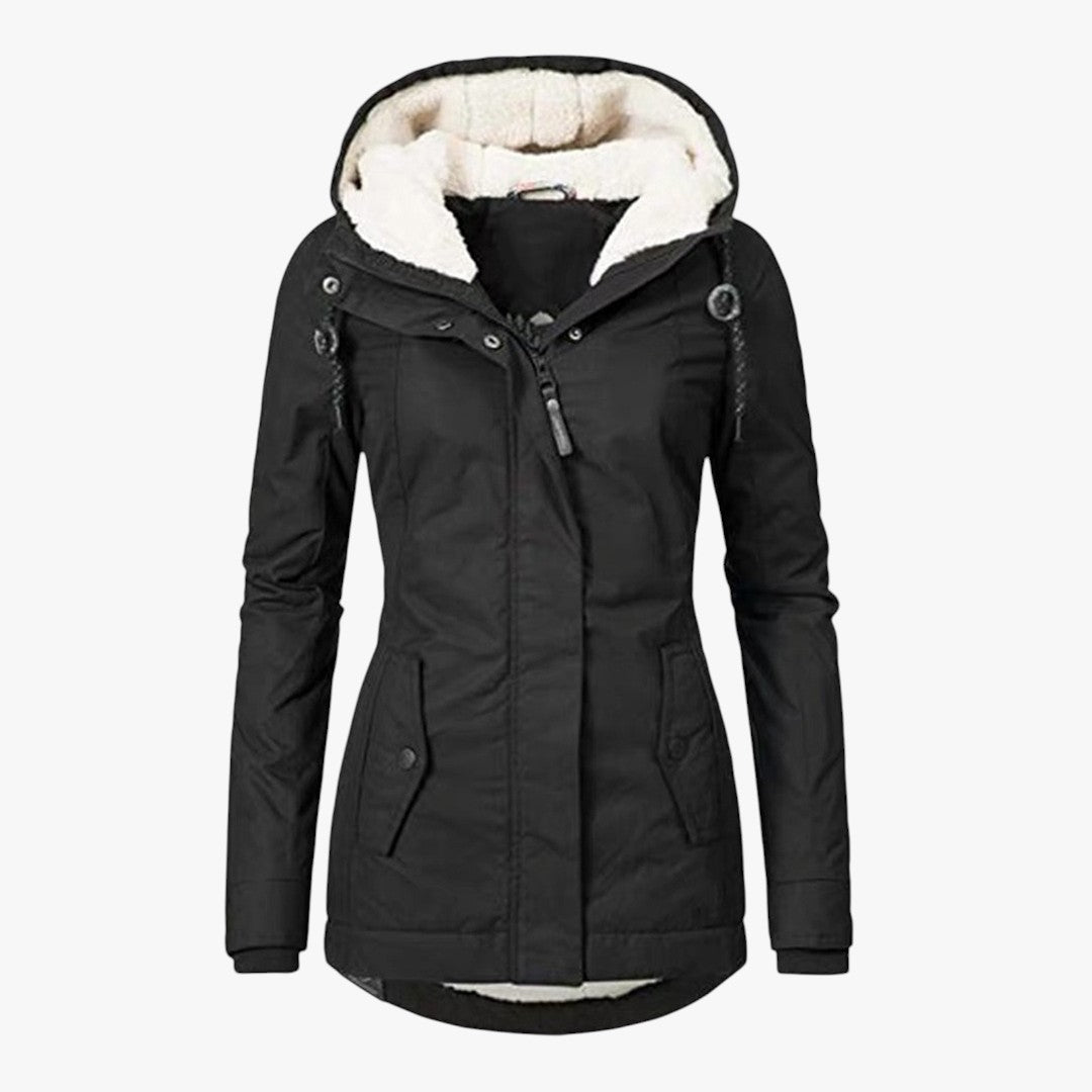 Damen Parka Winter Mantel mit Kapuze | Lang