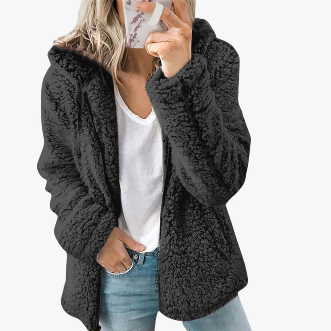 Damen Winter Teddy Fleecejacke | Lang