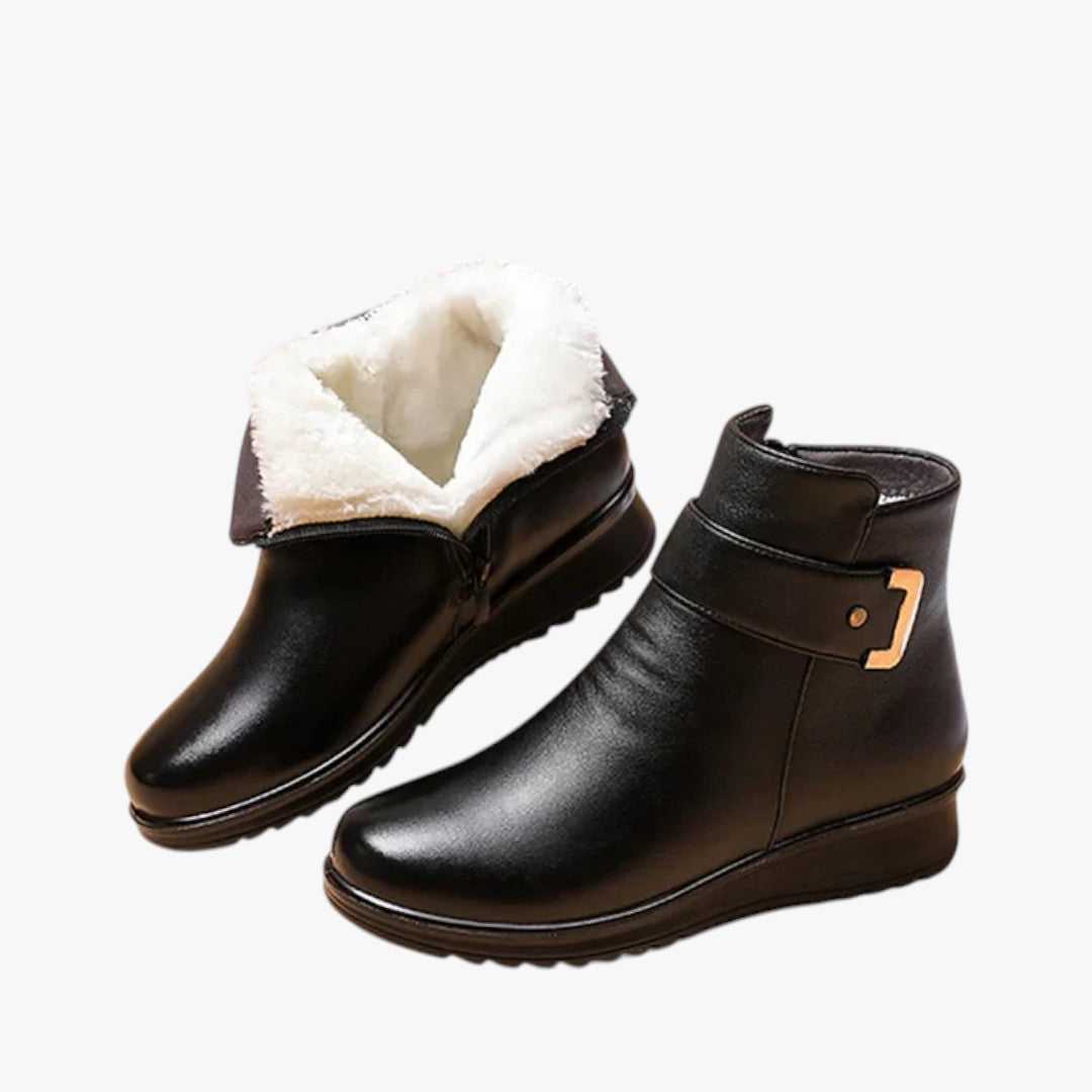 Damen-Stiefeletten mit Riemchen und Futter