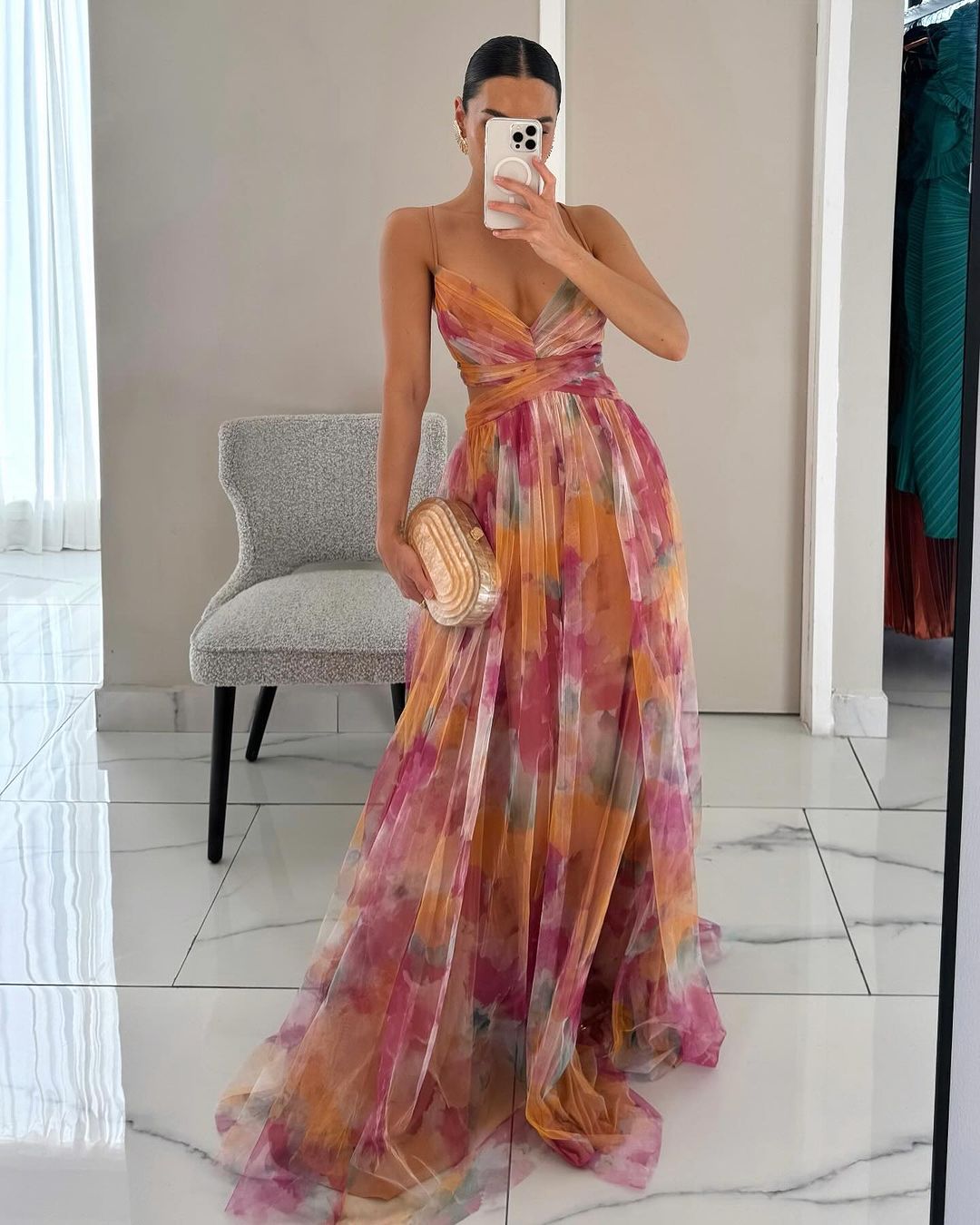 Atemberaubendes Damen Maxi Kleid für Hochzeitsgäste