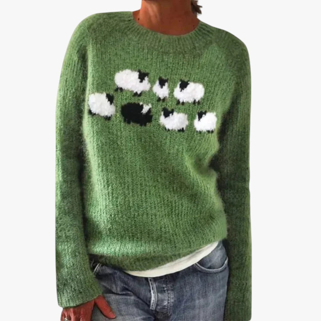 Damen Norwegerpullover mit Rundkragen