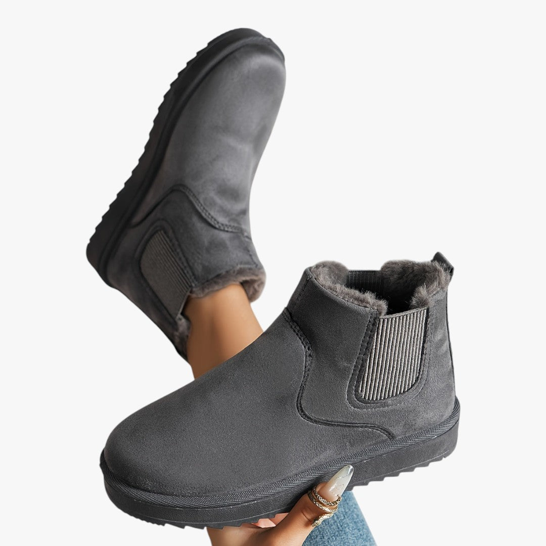 Damen Winterschuhe | Slip-On Stiefel Mit Elastischen Seitenteilen