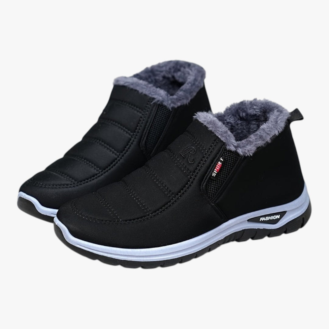 Herren Winterschuhe mit Futter und elastischen Seiteneinsätzen