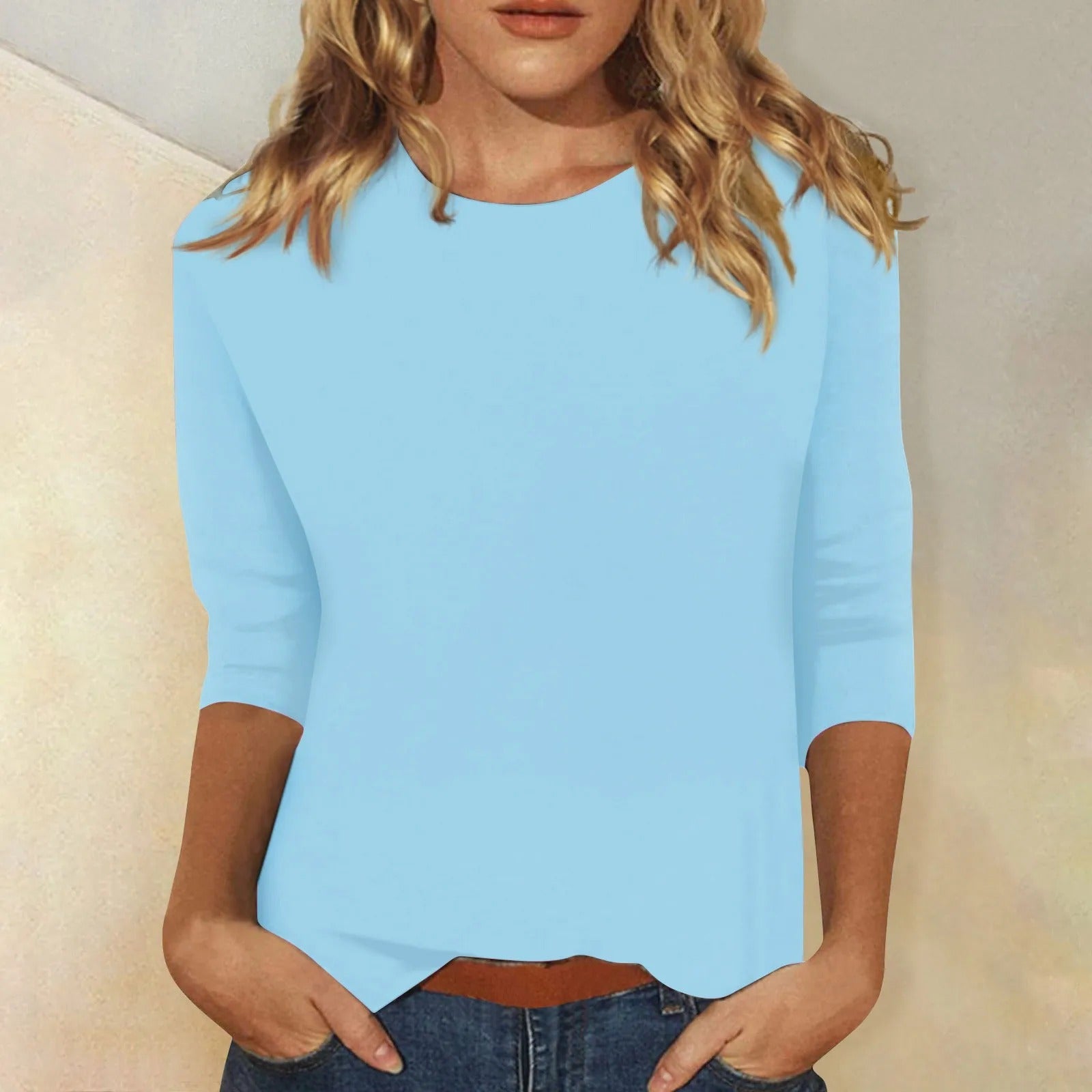 Damen Langarm Shirt mit Rundhals