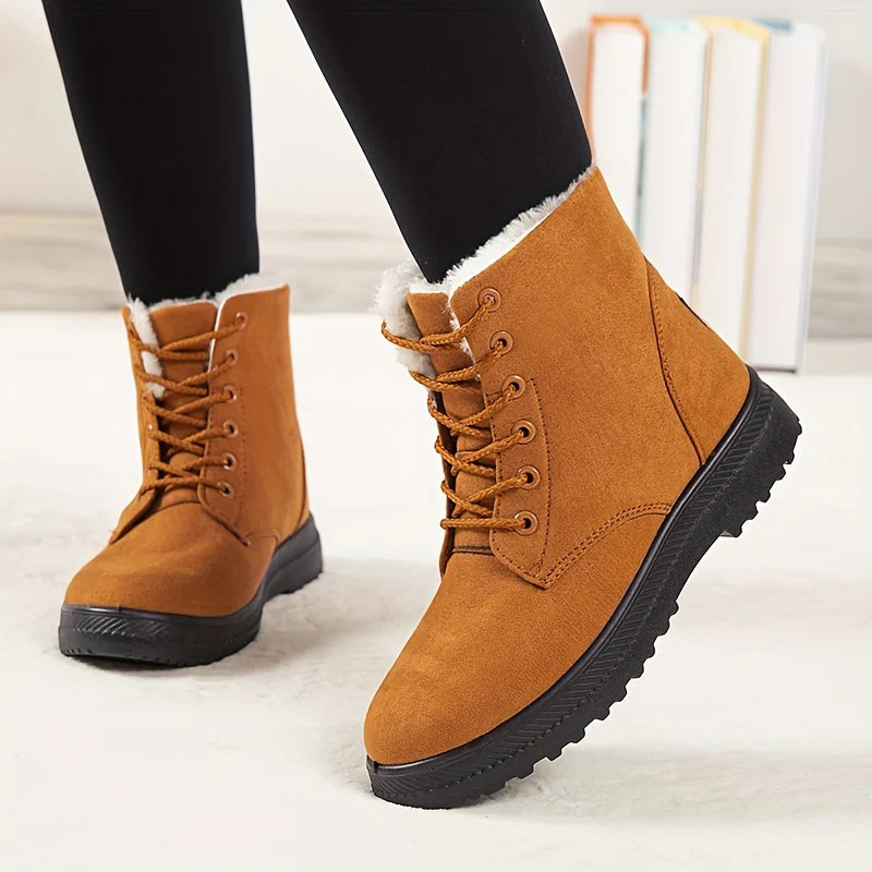 Damen Winterschuhe mit Futter und dicker Sohle