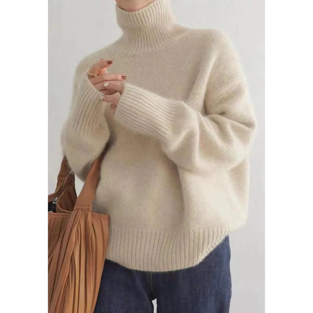 Damen Strick Rollkragenpullover | Oversize