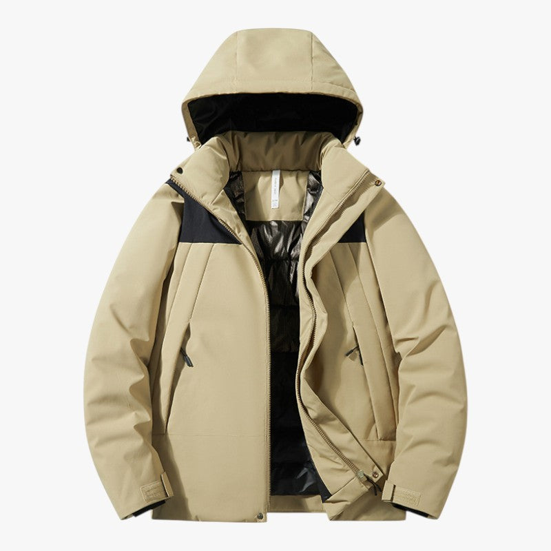Unisex Skijacke mit Kapuze und Taschen | Reißverschluss