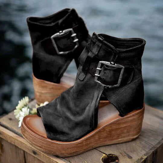 Damen Sandalen Boho Keilabsatz – Stilvolle Sommerschuhe-1