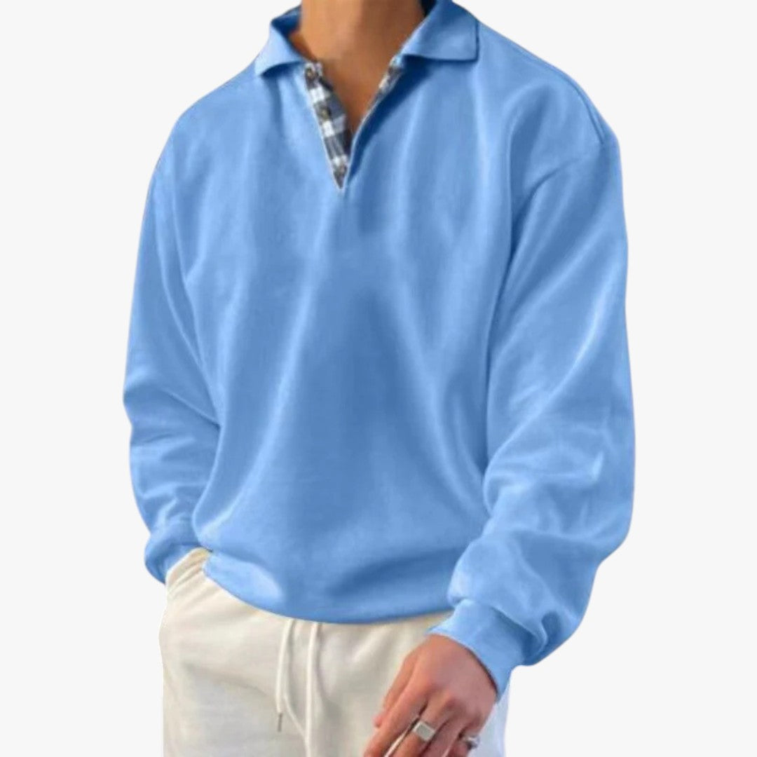 Oversize Pullover für Herren mit V-Ausschnitt