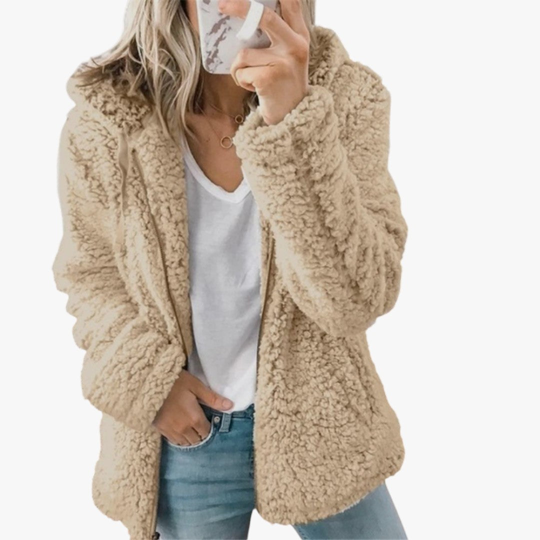 Damen Winter Teddy Fleecejacke | Lang
