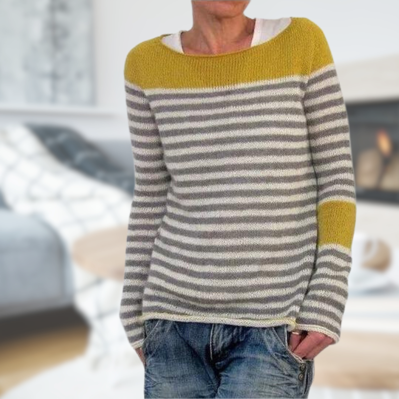 Damen warmer Norweger Winterpullover | Lockere Passform
