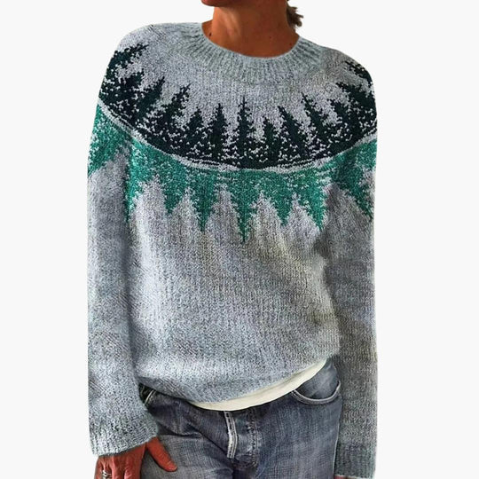 Damen Norwegerpullover mit Rundkragen