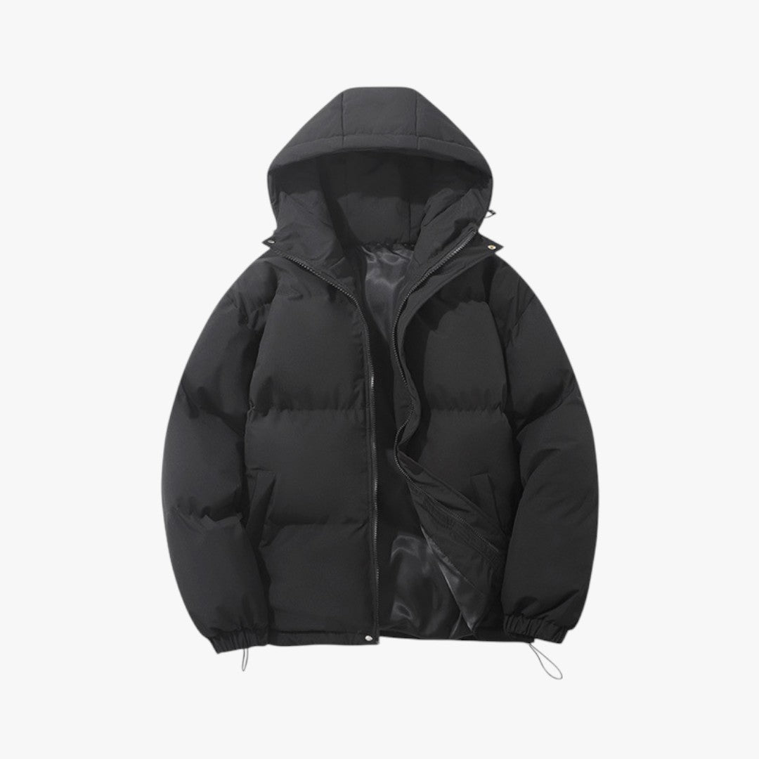 Unisex Puffer Winterjacke mit Kapuze | Kurz