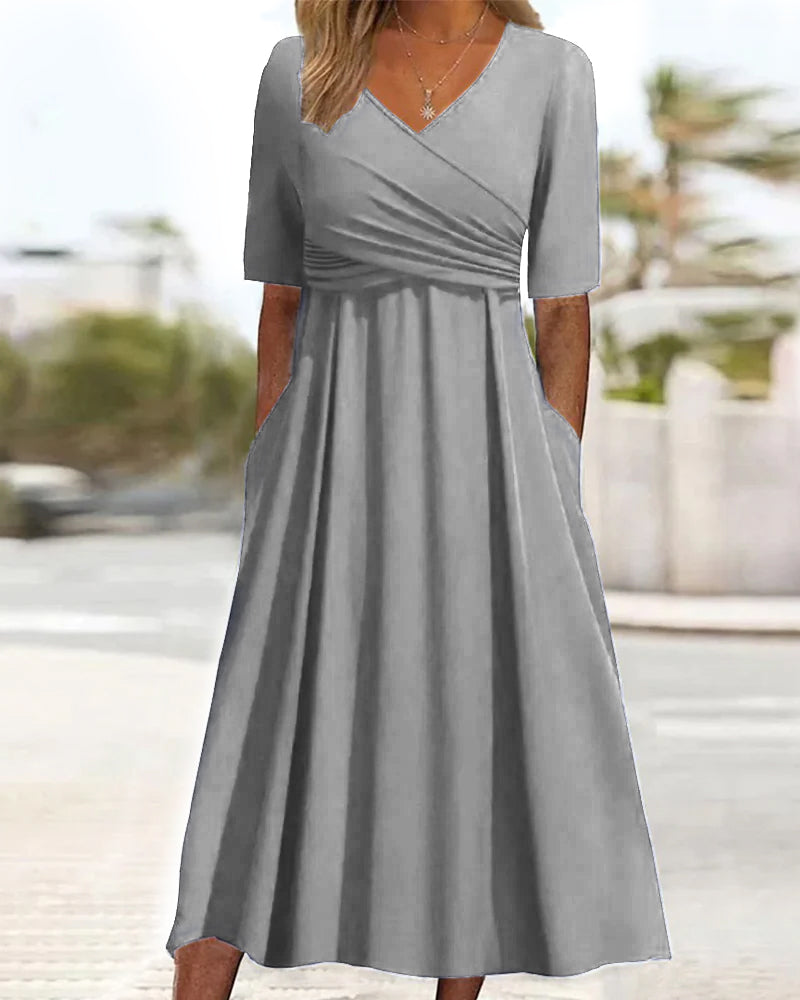Elegantes Crossover Midikleid für Damen – Festliche Kleider-2