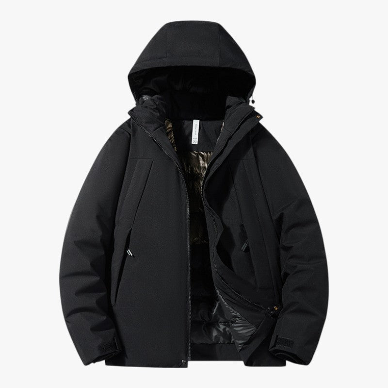 Unisex Skijacke mit Kapuze und Taschen | Reißverschluss