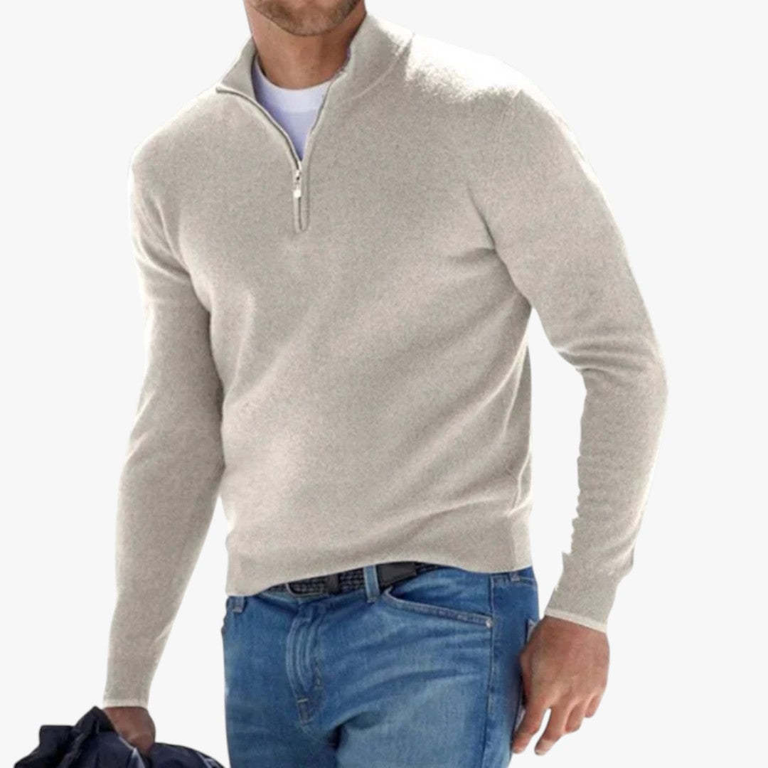 Herren Strickpullover mit Reißverschluss