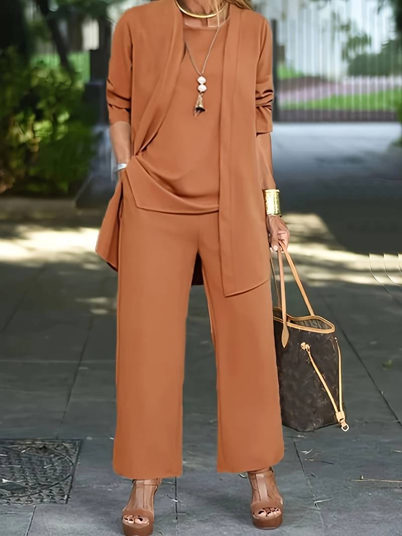 Elegantes Dreiteiliges Damen Set - Stilvoll und bequem