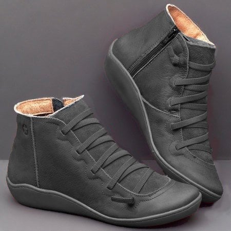Damen Winterstiefel mit seitlichem Reißverschluss | Hohe Winterschuhe