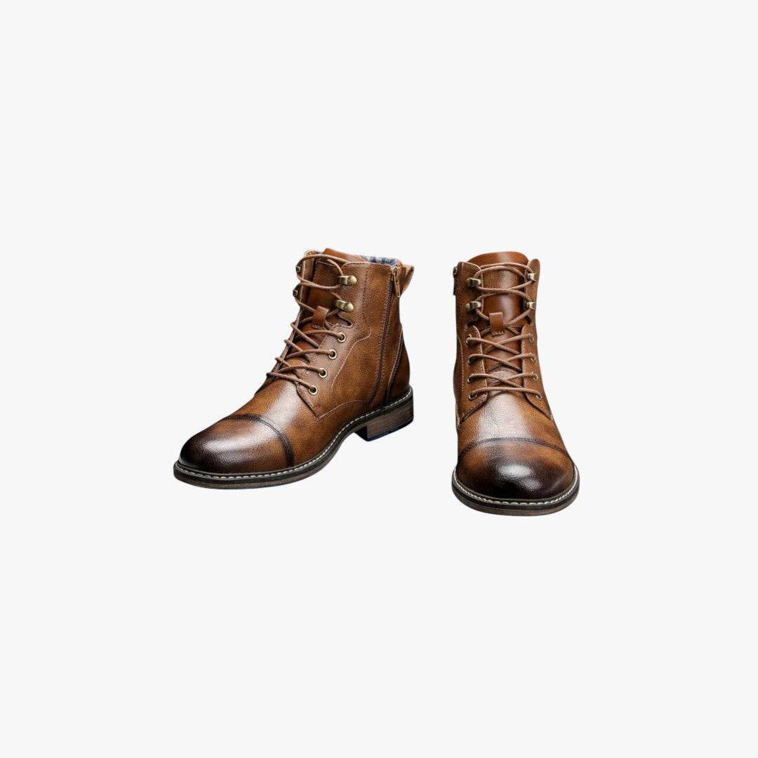 Herren Vintage Winterstiefel mit Reißverschluss | Schuhe Mit Schnürung