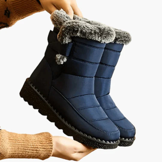 Damen Winterstiefel mit Klettverschluss | Hohe Winterschuhe