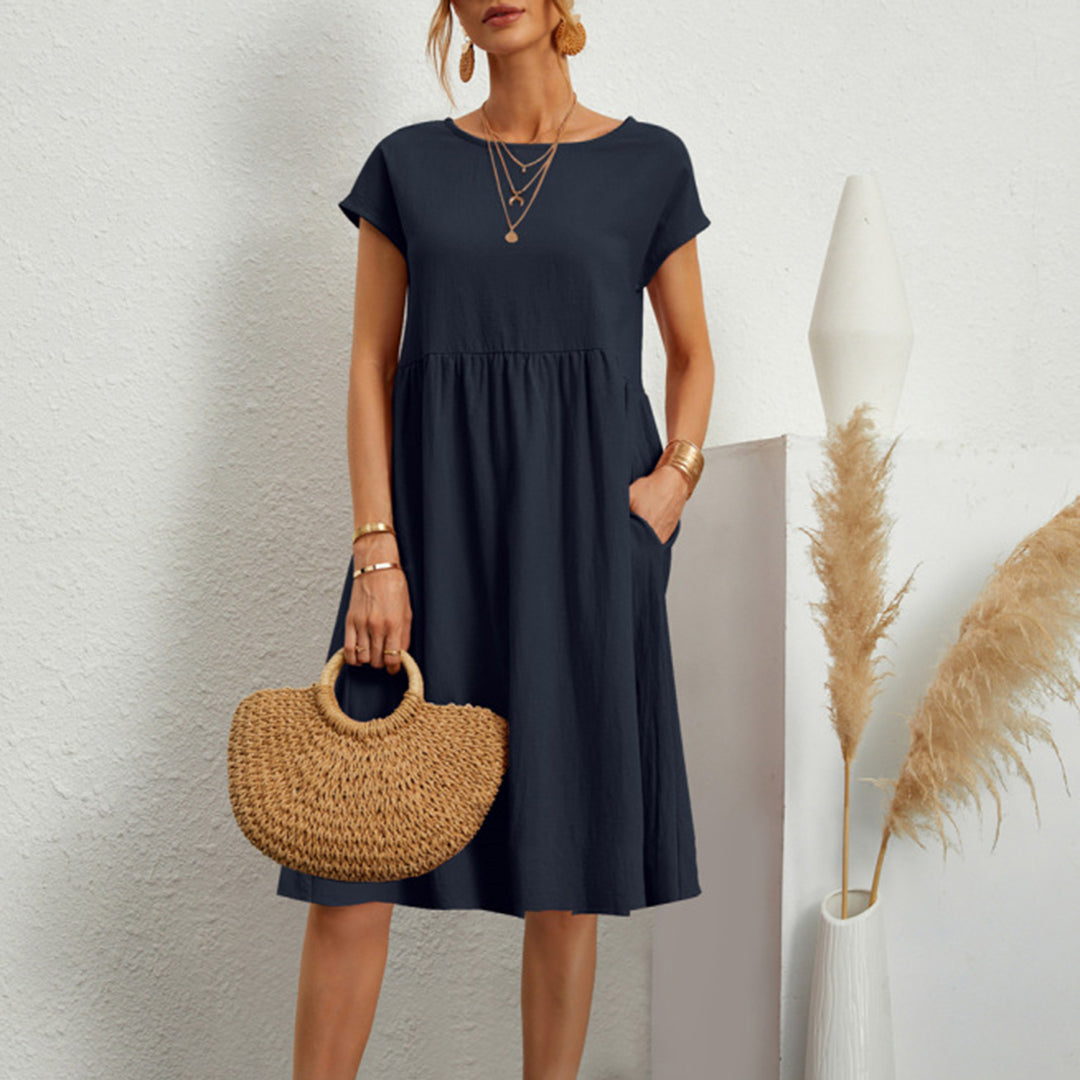 Variant image for Elegantes Damenkleid Blau für Sommer – Ideal für verschiedene Anlässe, Hochwertiges Polyester, Bequeme Passform-41