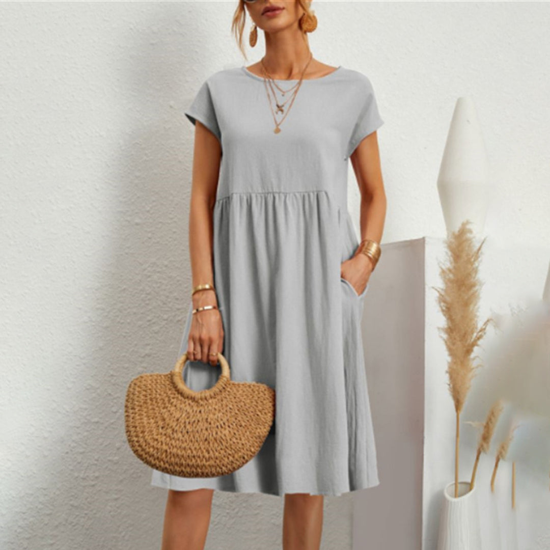 Variant image for Elegantes Damenkleid Blau für Sommer – Ideal für verschiedene Anlässe, Hochwertiges Polyester, Bequeme Passform-31