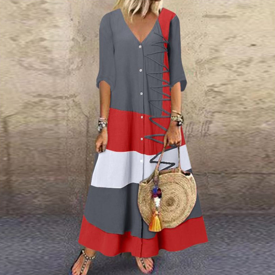 Damen Kleid Lang Grau – Elegantes Sommerkleid für Festliche Anlässe und Lässige Outfits 3