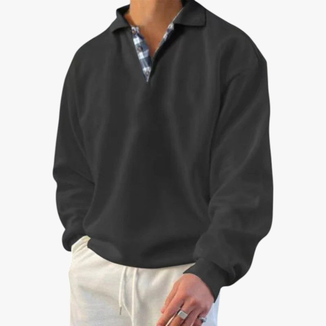 Oversize Pullover für Herren mit V-Ausschnitt